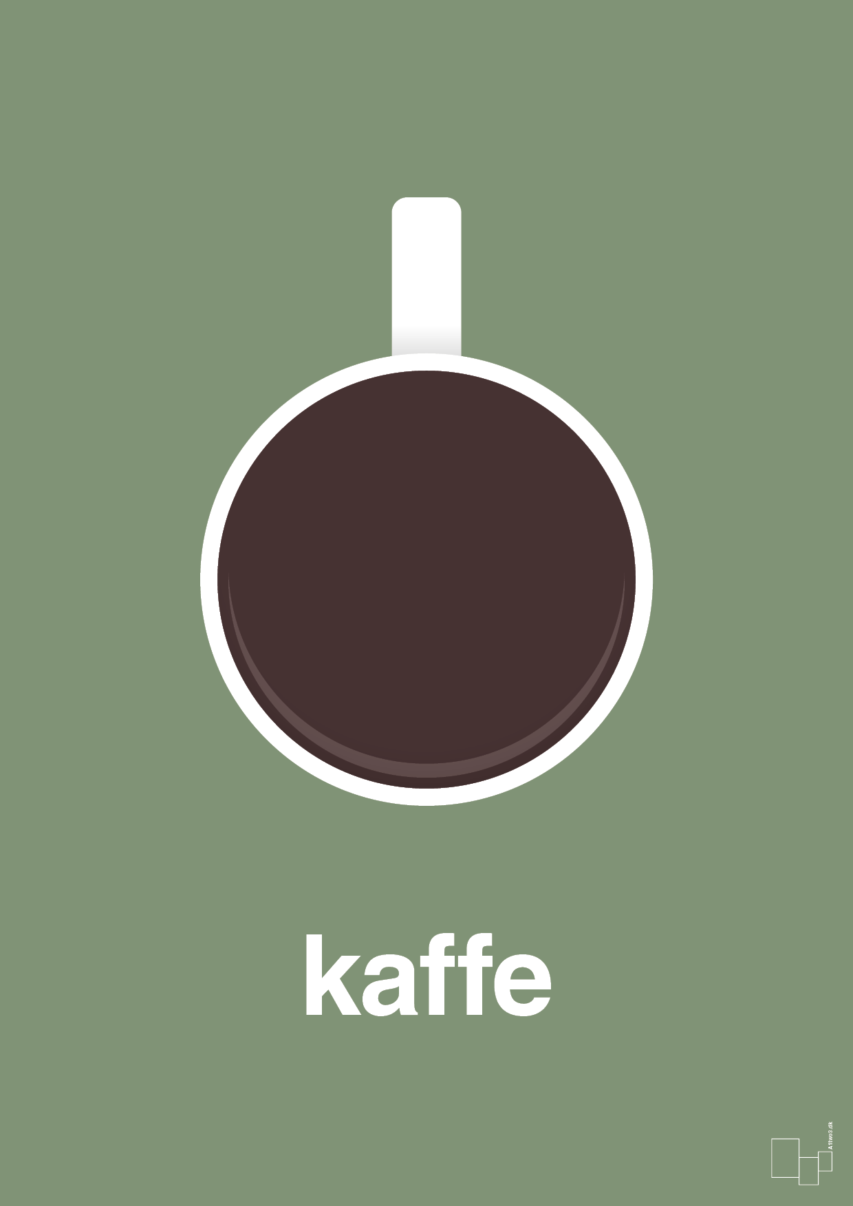 plakat: kaffe kop - jade-Kaffe-A1two3
