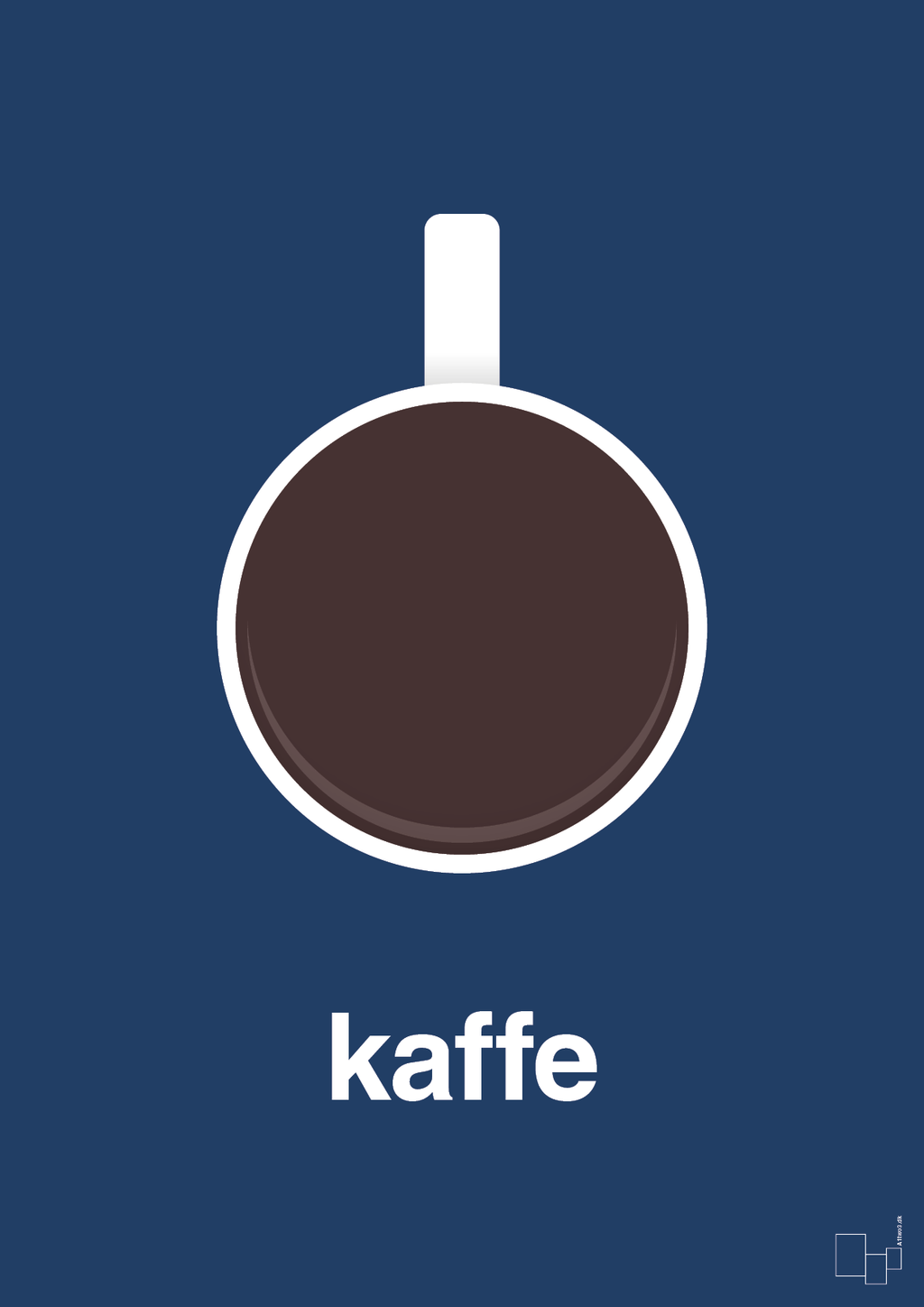 plakat: kaffe kop - lapis blue-Kaffe-A1two3