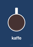 plakat: kaffe kop - lapis blue-Kaffe-A1two3