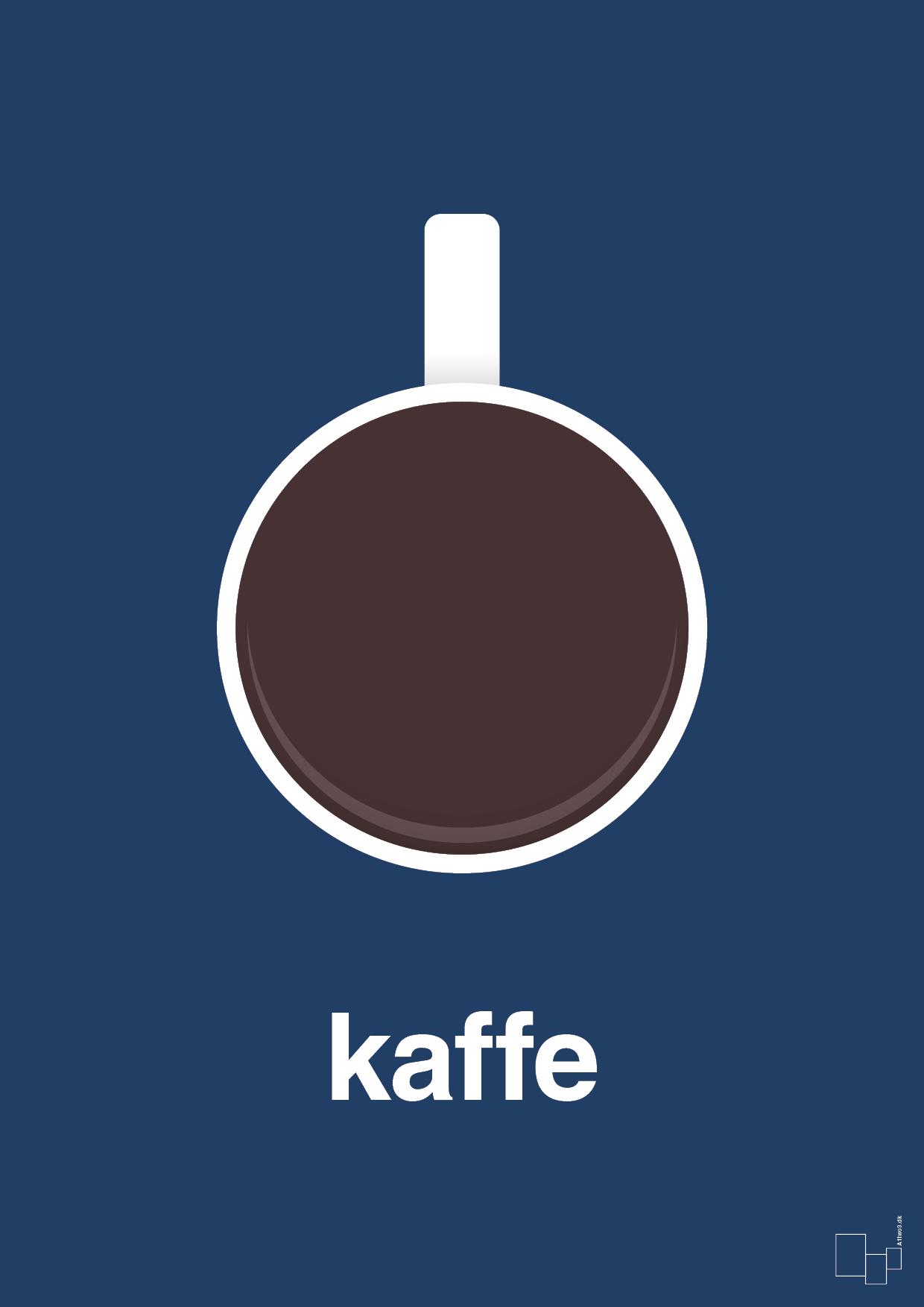 plakat: kaffe kop - lapis blue-Kaffe-A1two3