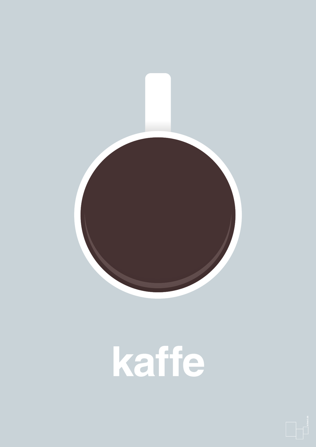 plakat: kaffe kop - light drizzle-Kaffe-A1two3