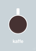 plakat: kaffe kop - light drizzle-Kaffe-A1two3