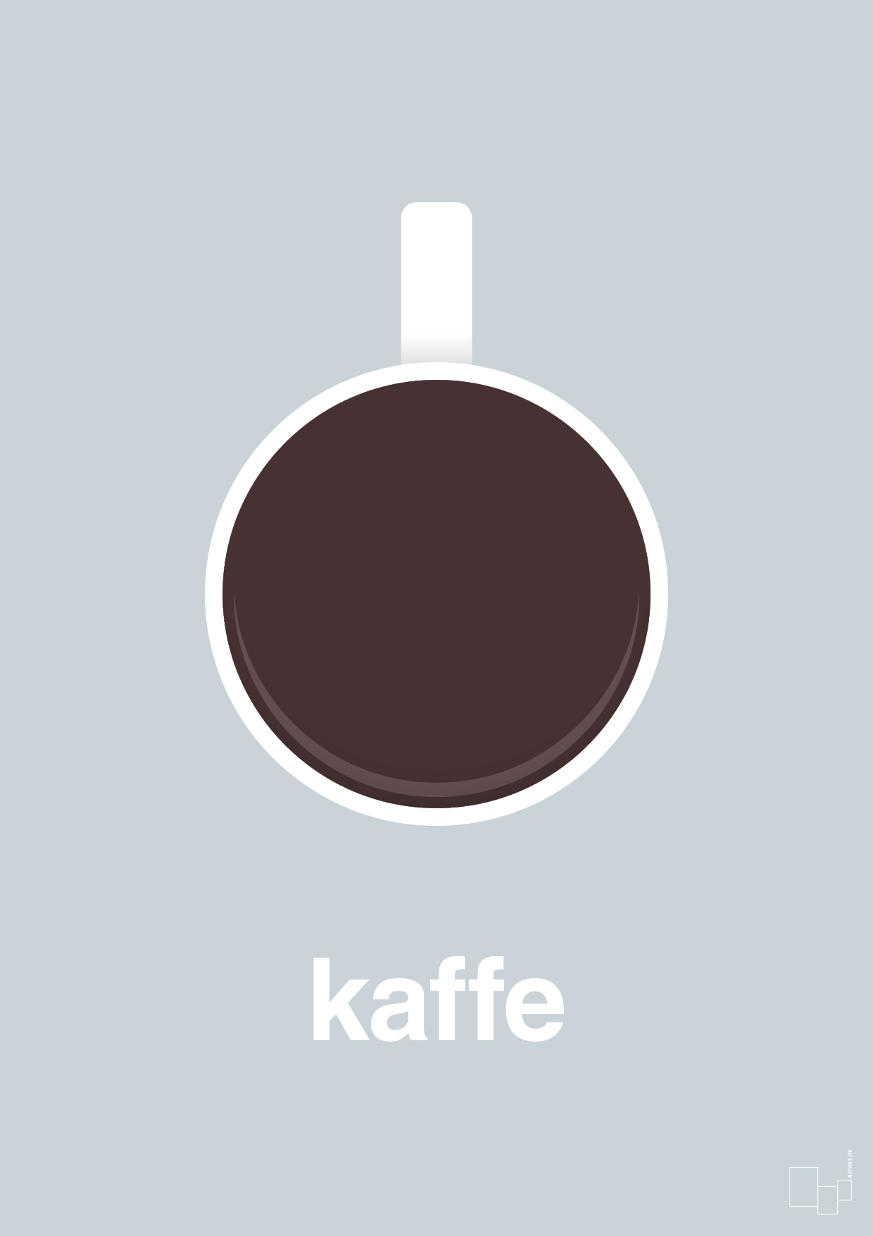 plakat: kaffe kop - light drizzle-Kaffe-A1two3