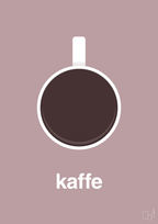 plakat: kaffe kop - light rose-Kaffe-A1two3