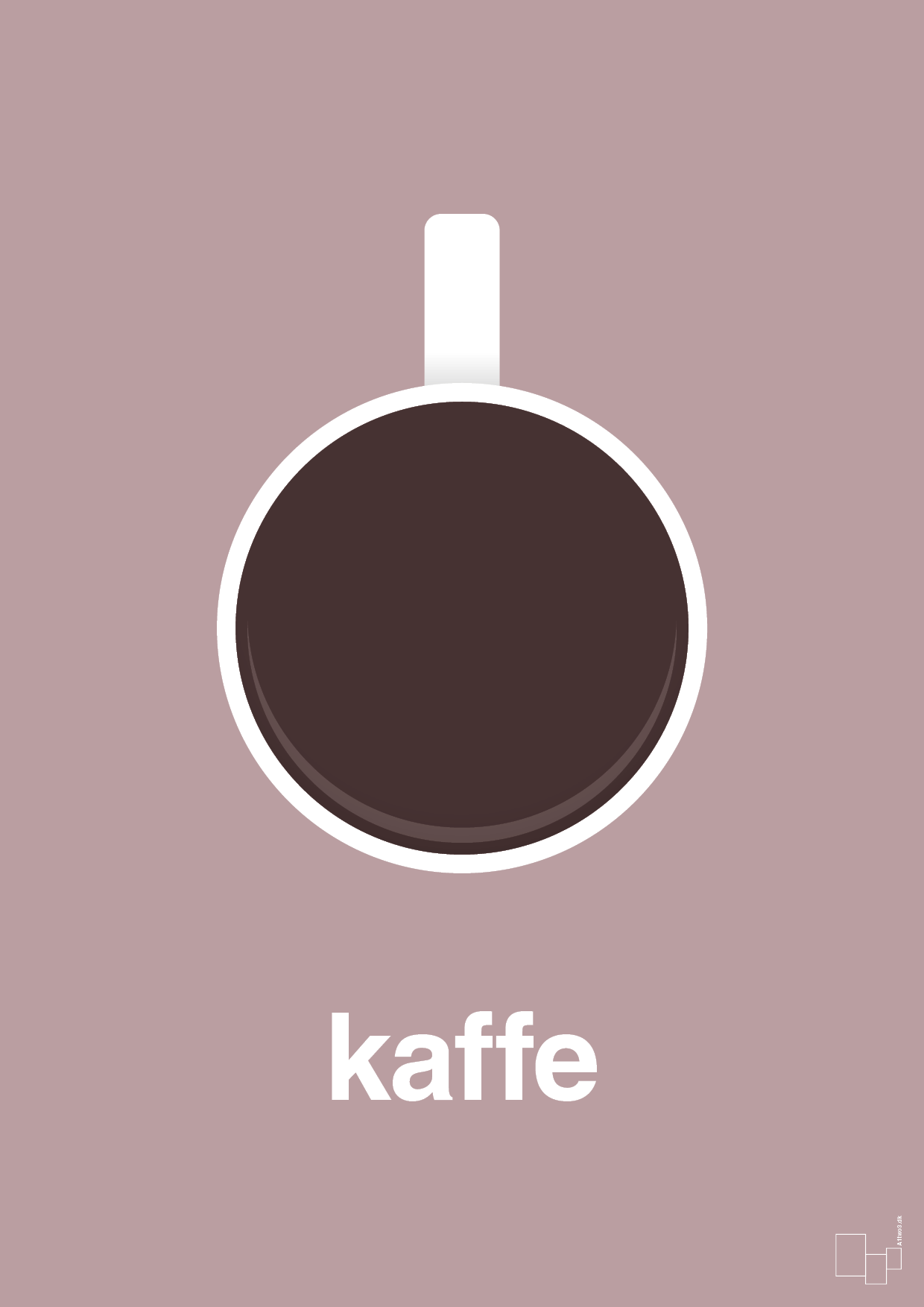 plakat: kaffe kop - light rose-Kaffe-A1two3