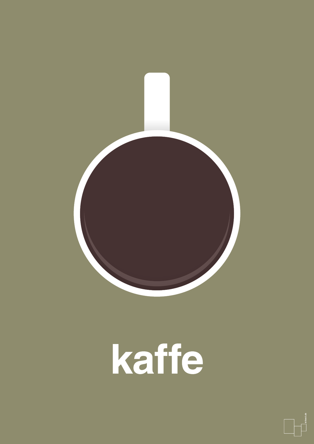 plakat: kaffe kop - misty forrest-Kaffe-A1two3