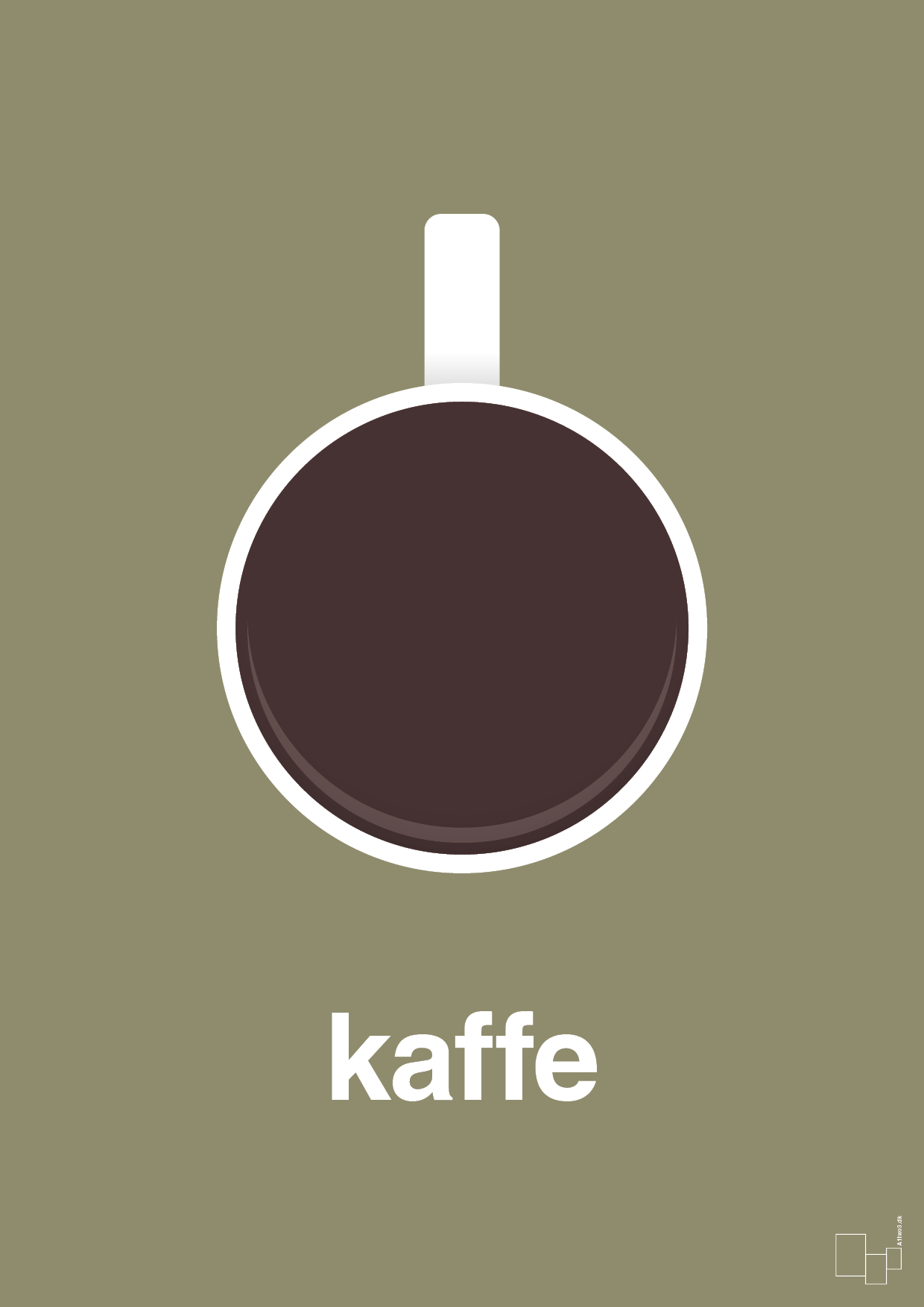 plakat: kaffe kop - misty forrest-Kaffe-A1two3