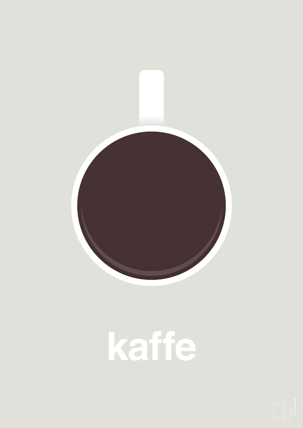 plakat: kaffe kop - painters white-Kaffe-A1two3