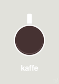 plakat: kaffe kop - painters white-Kaffe-A1two3