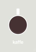 plakat: kaffe kop - painters white-Kaffe-A1two3