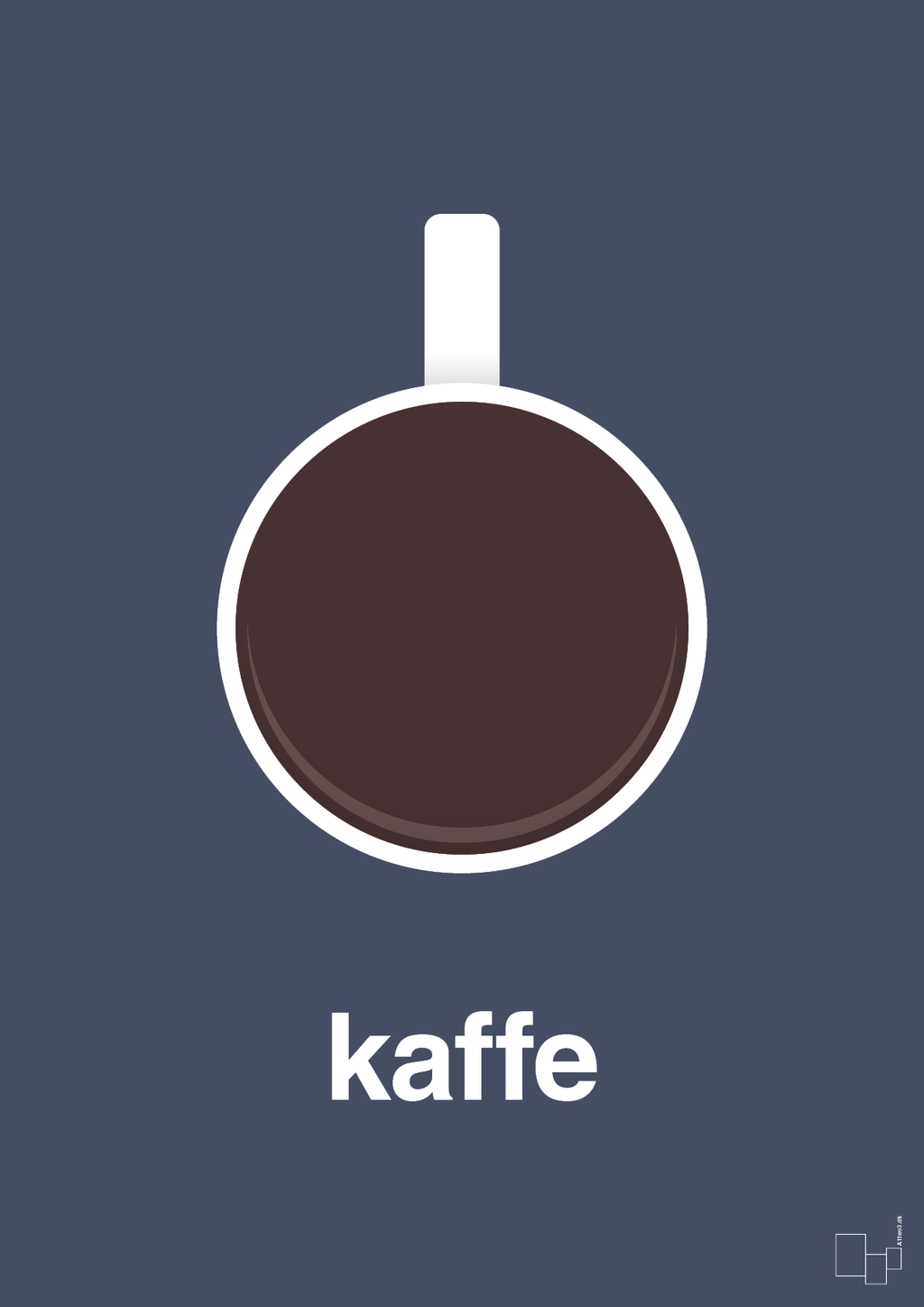 Kaffe kop - petrol-Kaffe-A1two3