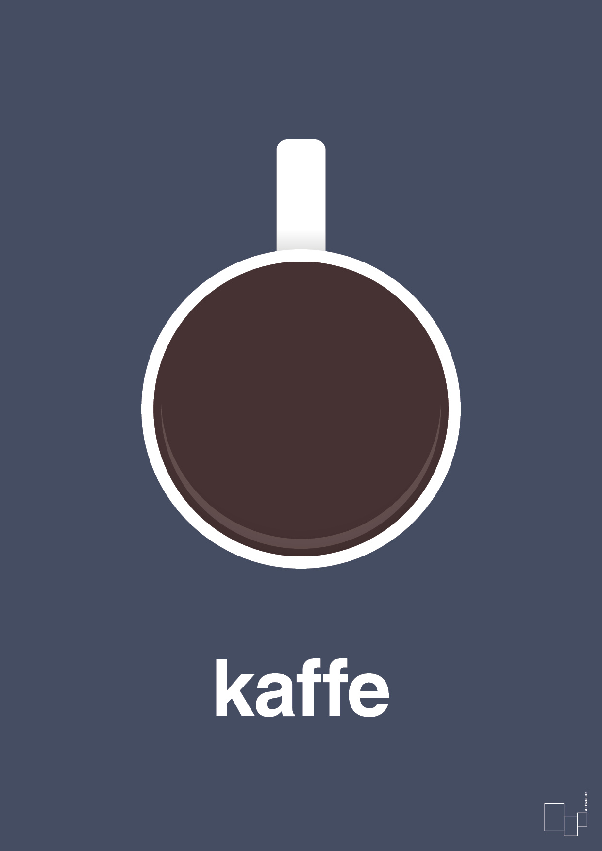 Kaffe kop - petrol-Kaffe-A1two3
