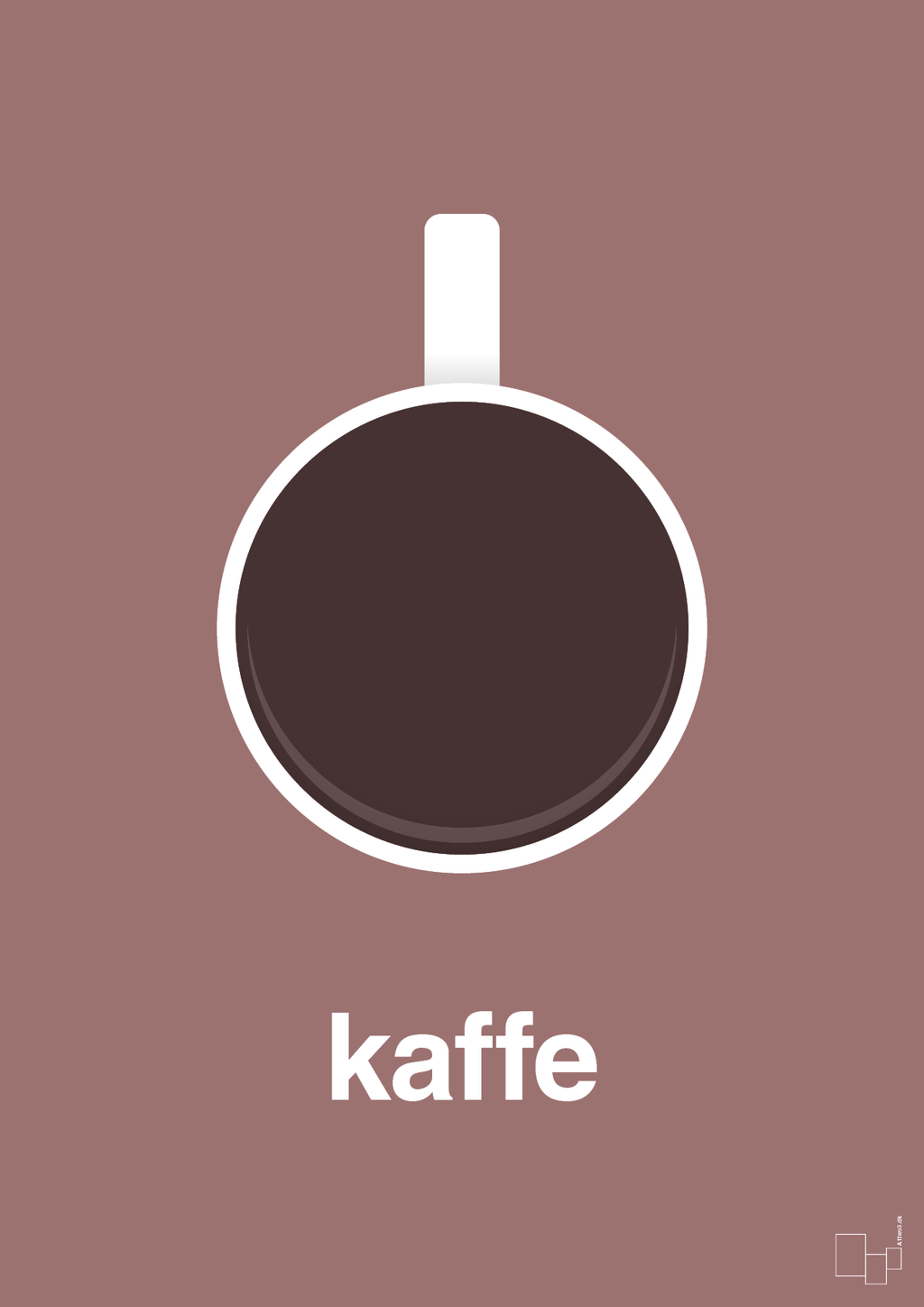 plakat: kaffe kop - plum-Kaffe-A1two3