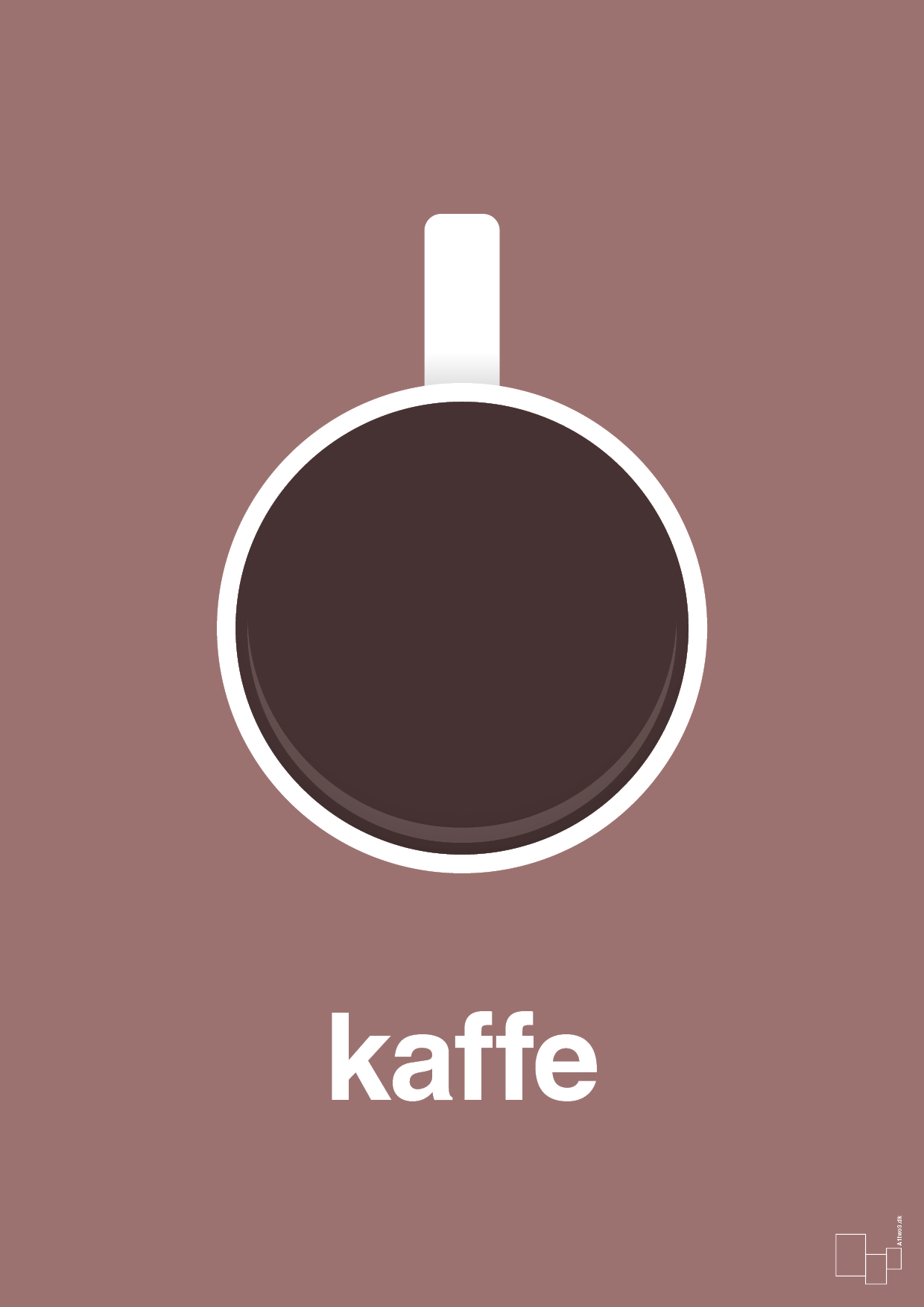 plakat: kaffe kop - plum-Kaffe-A1two3