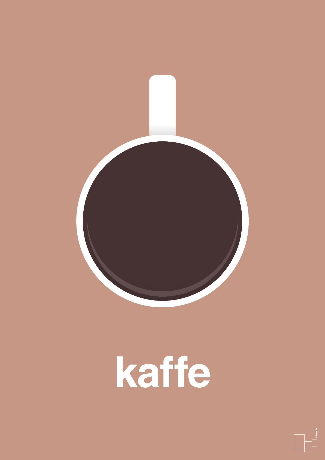 plakat: kaffe kop - powder-Kaffe-A1two3