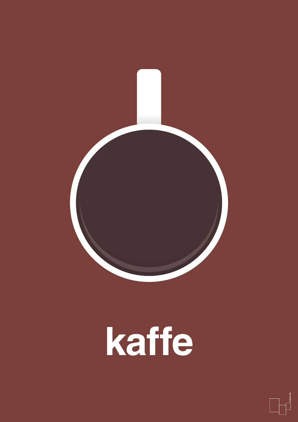 plakat: kaffe kop - red pepper-Kaffe-A1two3