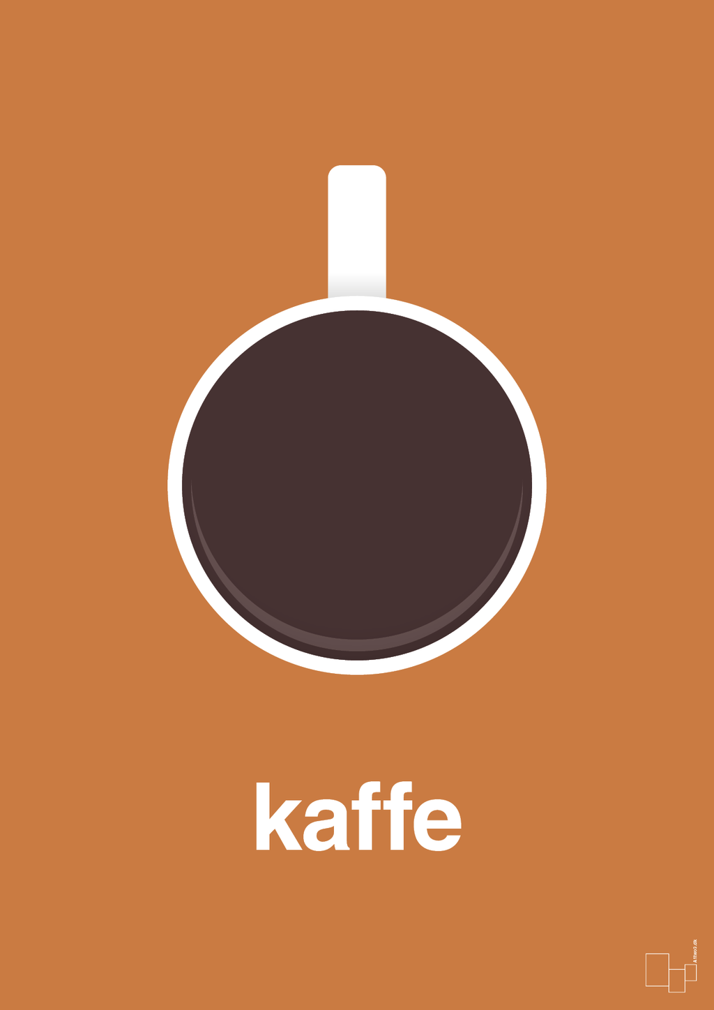 plakat: kaffe kop - rumba orange-Kaffe-A1two3