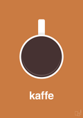 plakat: kaffe kop - rumba orange-Kaffe-A1two3