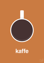 plakat: kaffe kop - rumba orange-Kaffe-A1two3