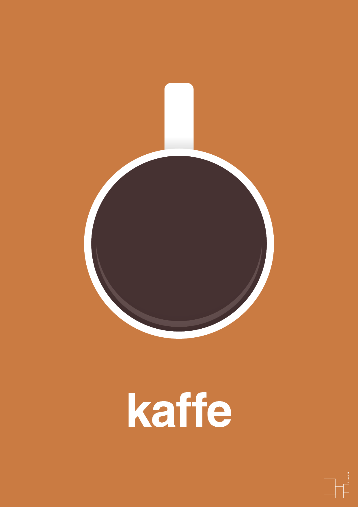 plakat: kaffe kop - rumba orange-Kaffe-A1two3