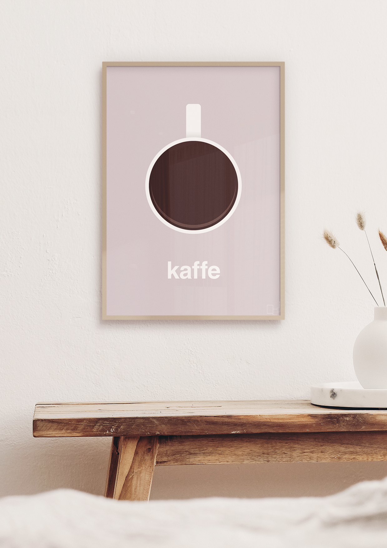 plakat: kaffe kop - graphic charcoal-Kaffe-A1two3