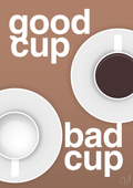 plakat: good cup - bad cup - cider spice-Kaffe-A1two3