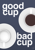 Good cup - bad cup - petrol-Kaffe-A1two3