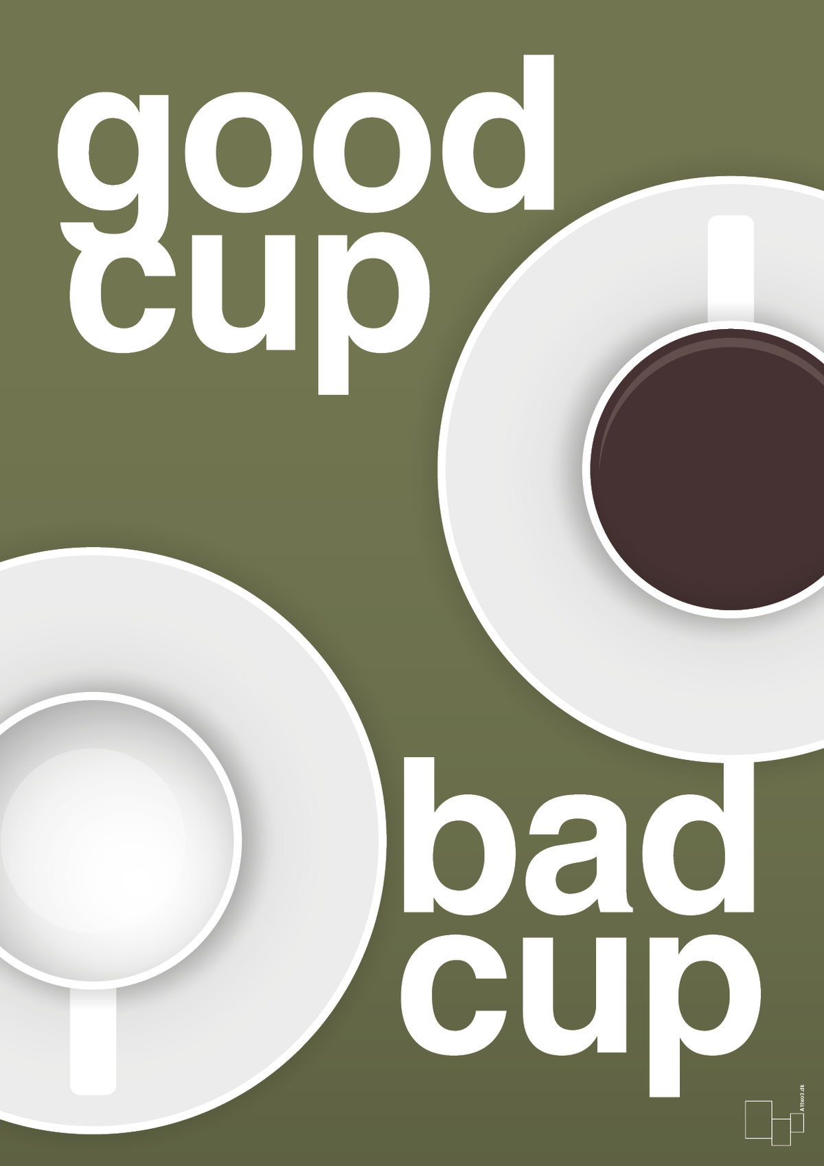 plakat: good cup - bad cup - secret meadow-Kaffe-A1two3