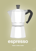 plakat: espresso - italian coffee maker - back to nature-Kaffe-A1two3
