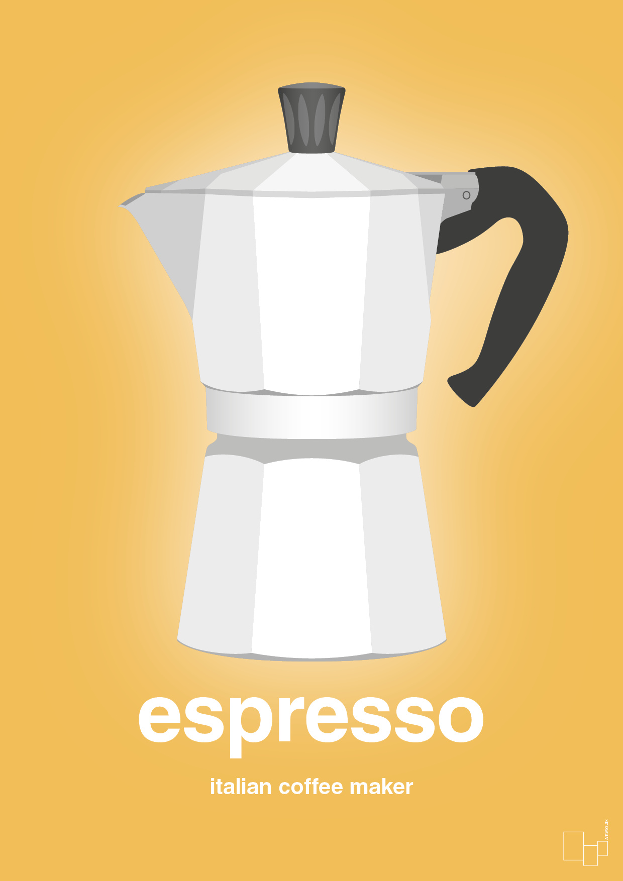 plakat: espresso - italian coffee maker - honeycomb-Kaffe-A1two3
