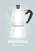 plakat: espresso - italian coffee maker - light drizzle-Kaffe-A1two3