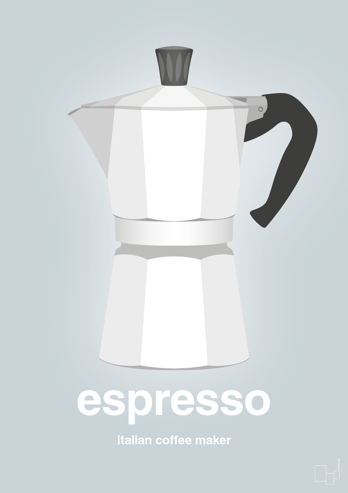plakat: espresso - italian coffee maker - light drizzle-Kaffe-A1two3