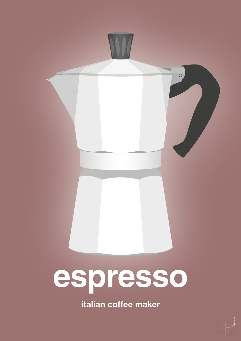plakat: espresso - italian coffee maker - plum-Kaffe-A1two3