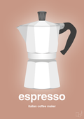 plakat: espresso - italian coffee maker - powder-Kaffe-A1two3