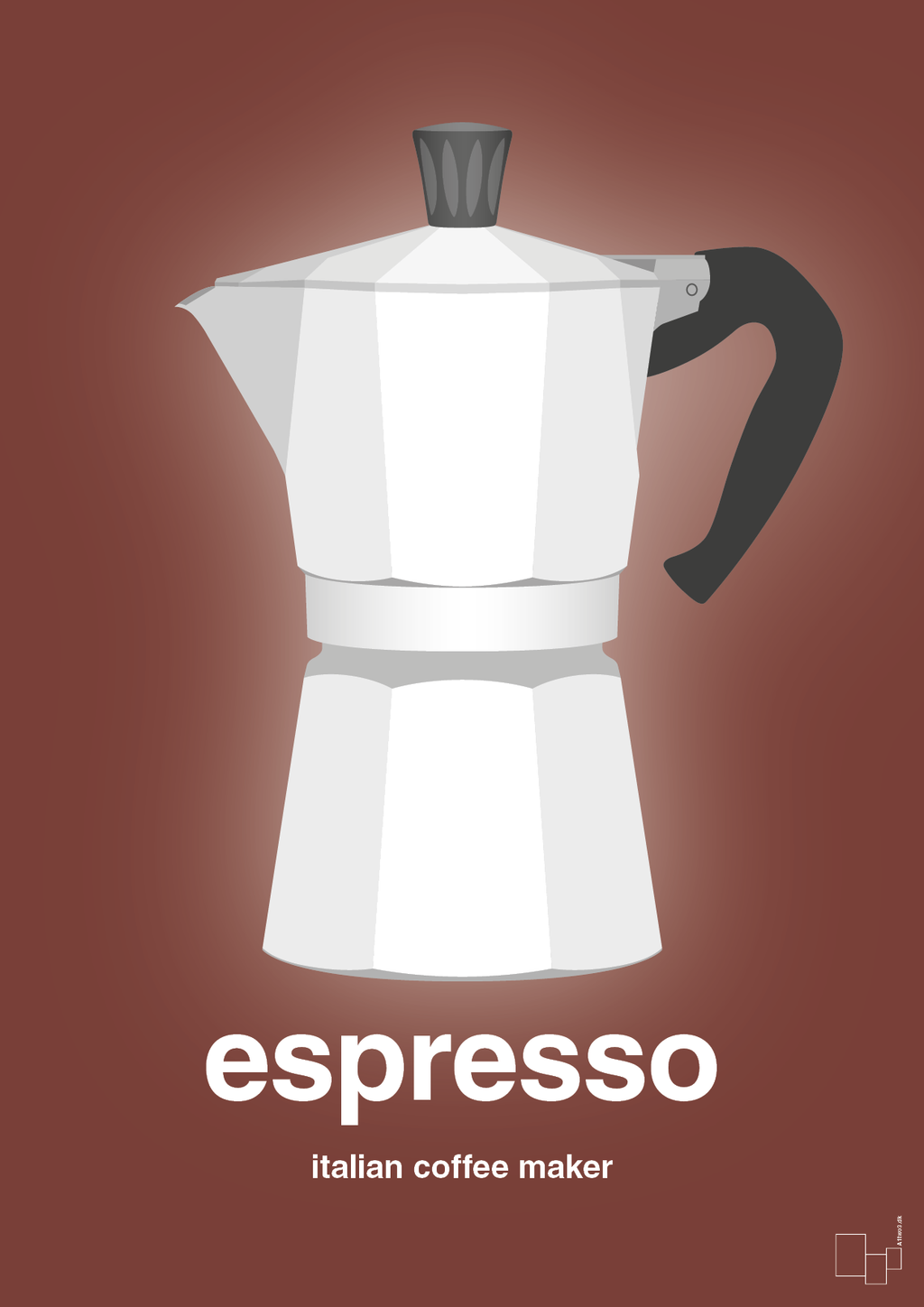 plakat: espresso - italian coffee maker - red pepper-Kaffe-A1two3