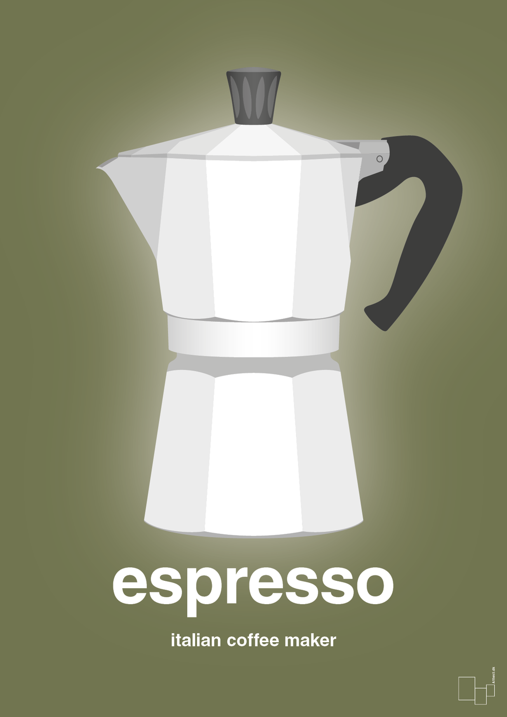 plakat: espresso - italian coffee maker - secret meadow-Kaffe-A1two3