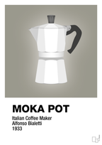 plakat: moka pot - battleship gray-Kaffe-A1two3