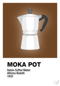 plakat: moka pot - dark brown-Kaffe-A1two3