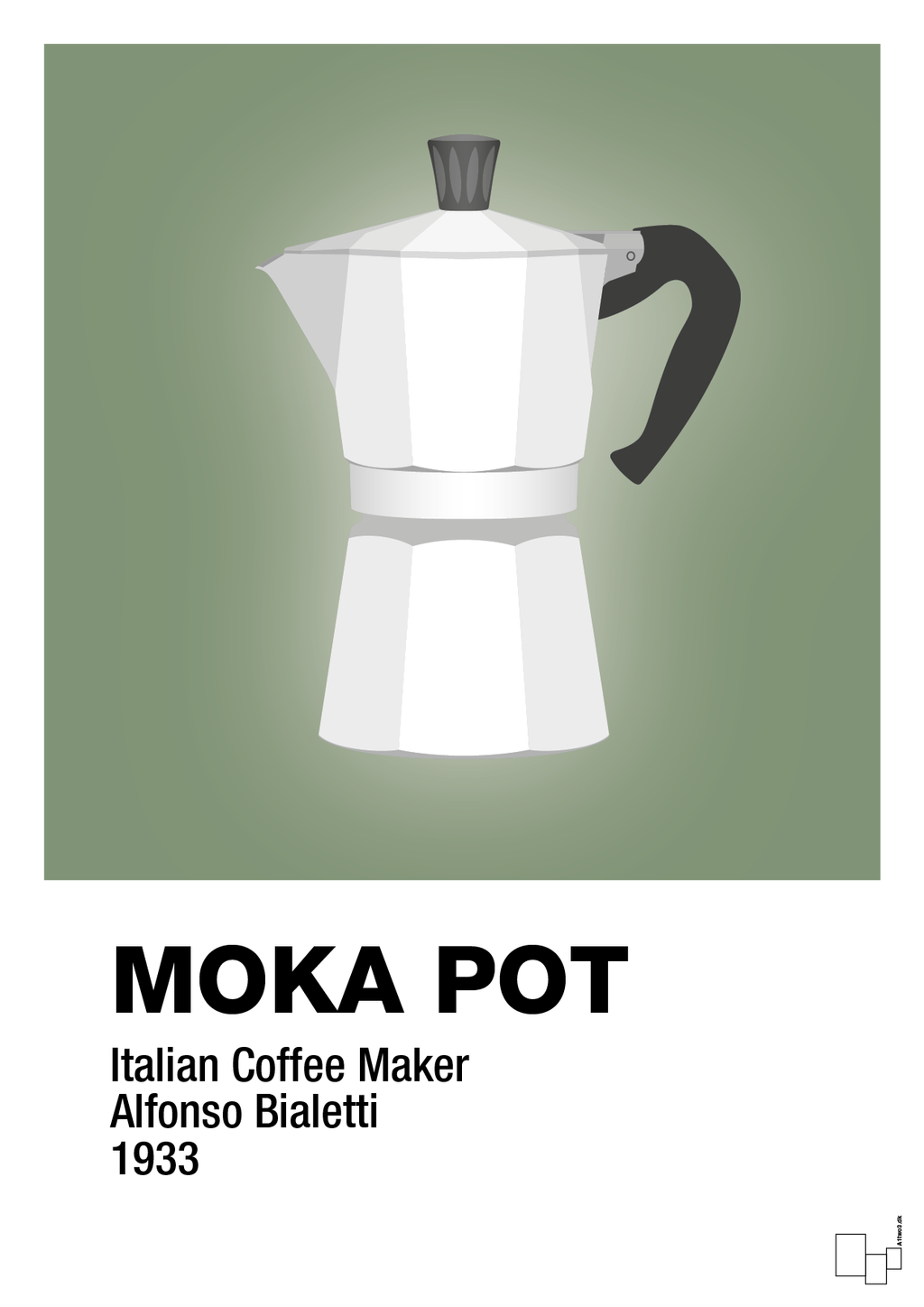 plakat: moka pot - jade-Kaffe-A1two3