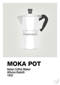 plakat: moka pot - painters white-Kaffe-A1two3