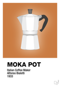 plakat: moka pot - rumba orange-Kaffe-A1two3