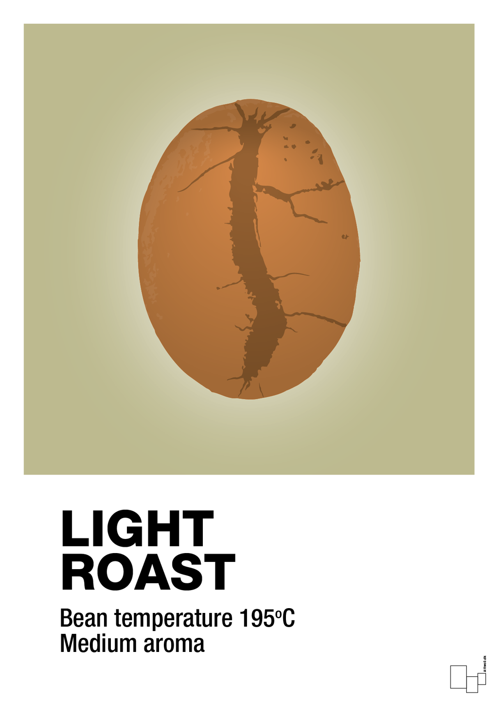 plakat: light roast - back to nature-Kaffe-A1two3