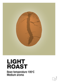 plakat: light roast - back to nature-Kaffe-A1two3