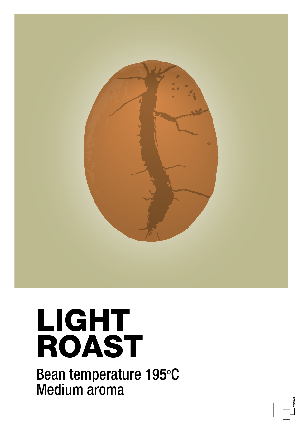 plakat: light roast - back to nature-Kaffe-A1two3