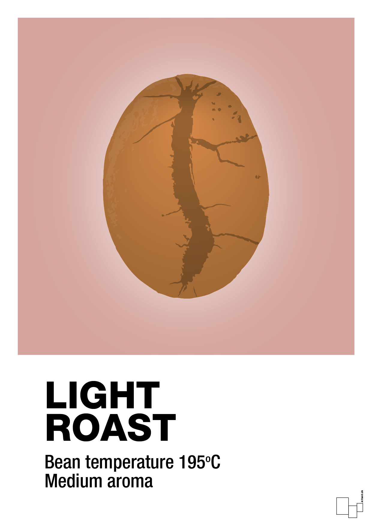 plakat: light roast - bubble shell-Kaffe-A1two3