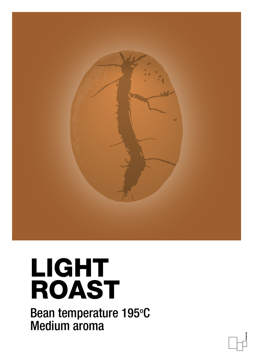 plakat: light roast - cognac-Kaffe-A1two3