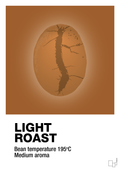 plakat: light roast - cognac-Kaffe-A1two3