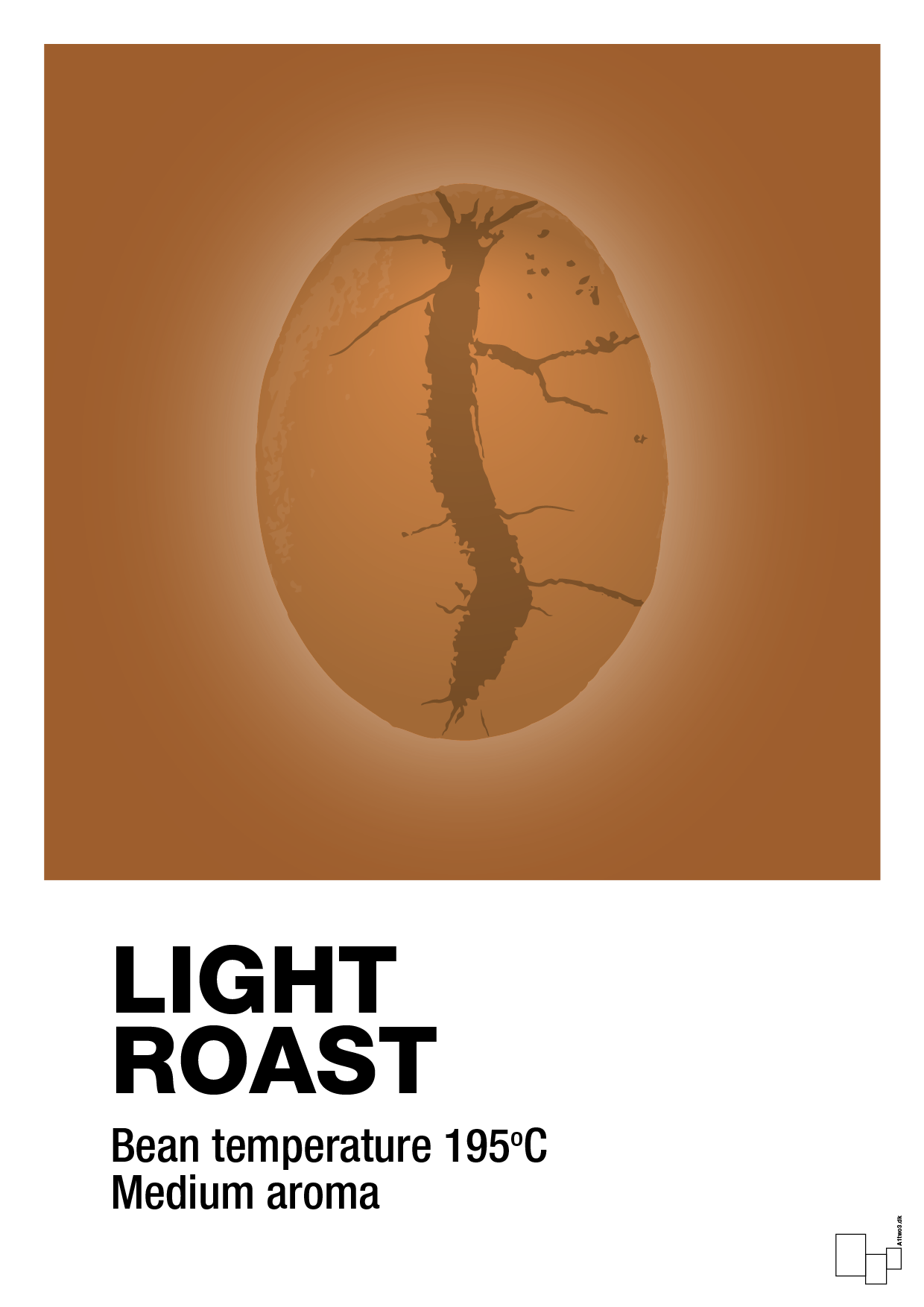 plakat: light roast - cognac-Kaffe-A1two3