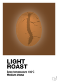 plakat: light roast - dark brown-Kaffe-A1two3