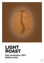 plakat: light roast - dark brown-Kaffe-A1two3